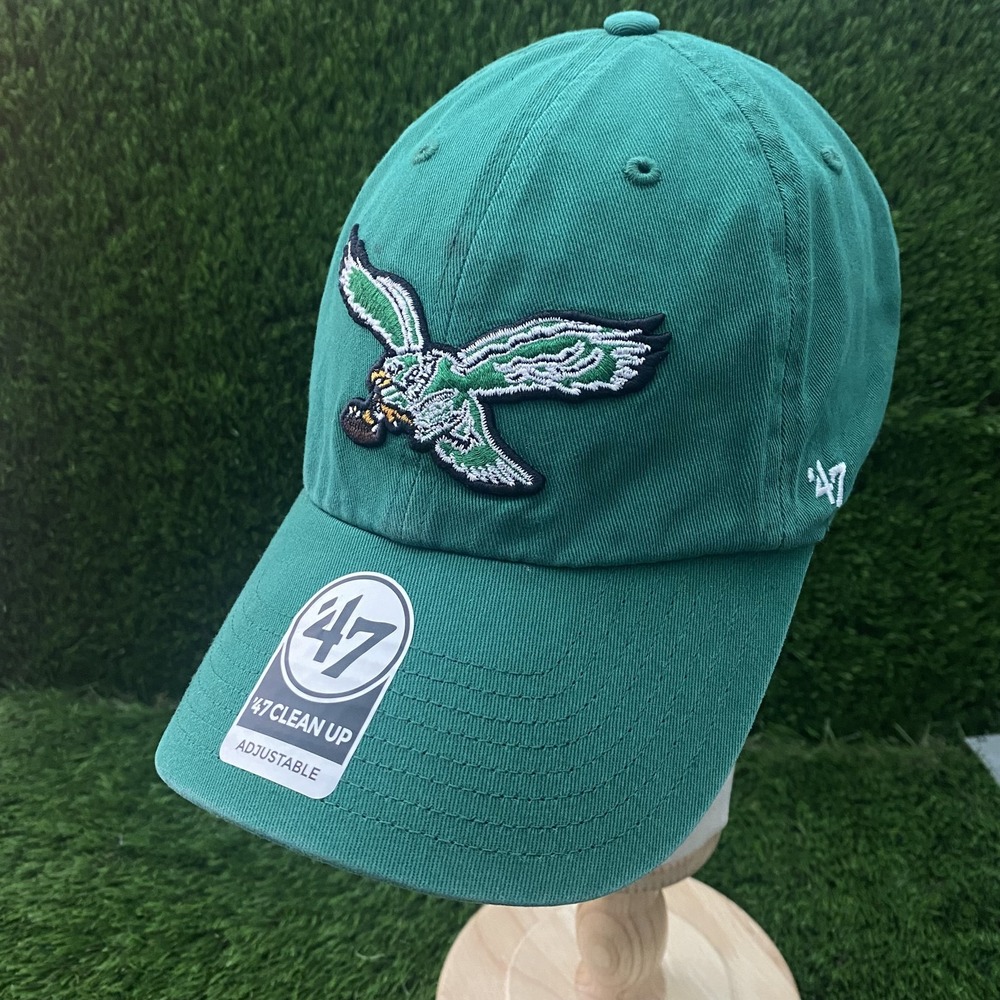 Philadelphia Eagles NFL '47 Brand Throwback Green Clean Up Adjustable Hat